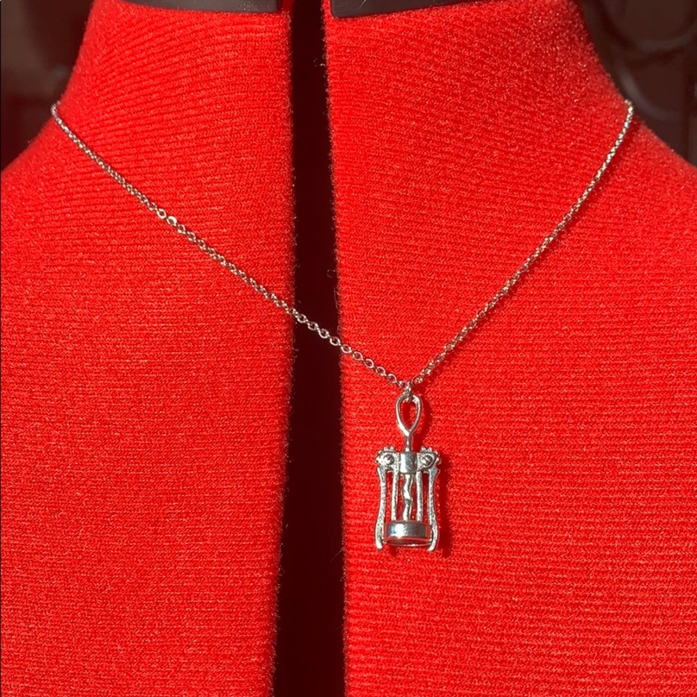 Corkscrew Wine Lover's Necklace